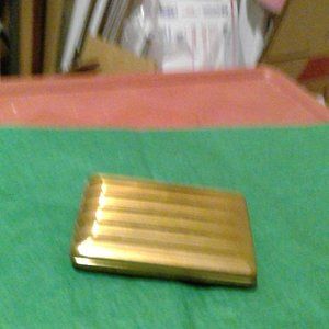Vintage 1940s Parker Gold Metal Key or Card Holder, Rolled Nicotine or Herb Case